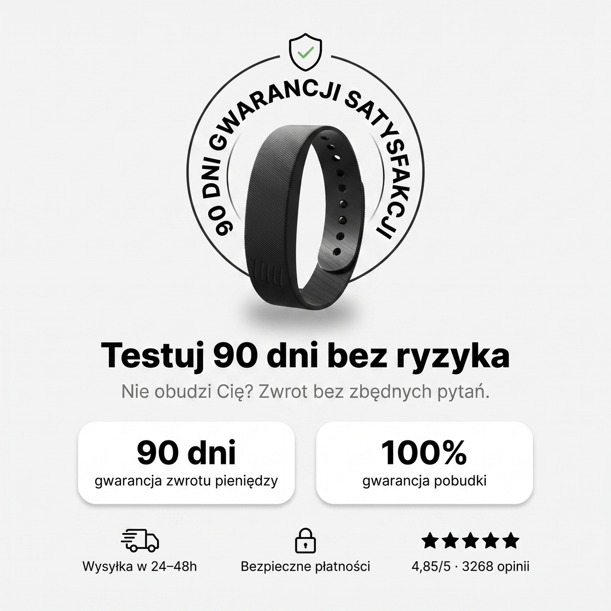 ONYX™ Budzik, który obudzi Cię Wibracją - nie budząc nikogo obok