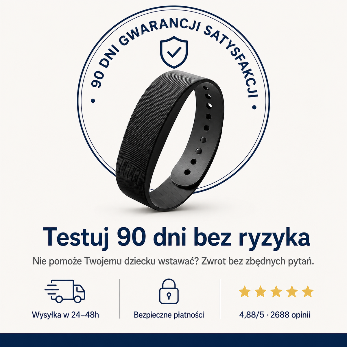 ONYX™ Budzik Wibracyjny dla osób, które przesypiają każdy alarm