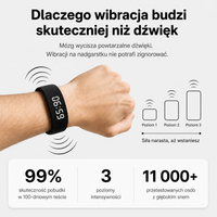 ONYX™ Budzik, który obudzi Cię Wibracją - nie budząc nikogo obok